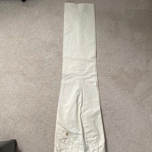 Kind a creamy pants, 100% cotton. From Banana Republic